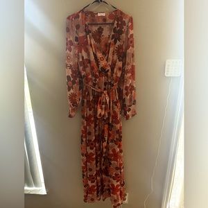 Pink Lily Maxi Flower Dress